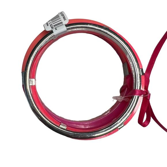 Ann Taylor LOFT colorful acrylic and metal bangle bracelets NWT - Picture 2 of 4